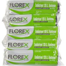 Florex Endüstriyel 120Lt Konteyner Siyah Çöp Torbası 90X125 cm 5 Rulo