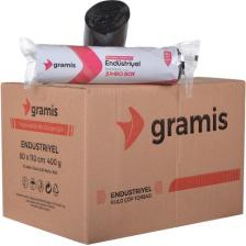 Gramis Endüstriyel Jumbo Boy Siyah Çöp Poşeti 80 x 110 cm 400 gr 10 x 20'li
