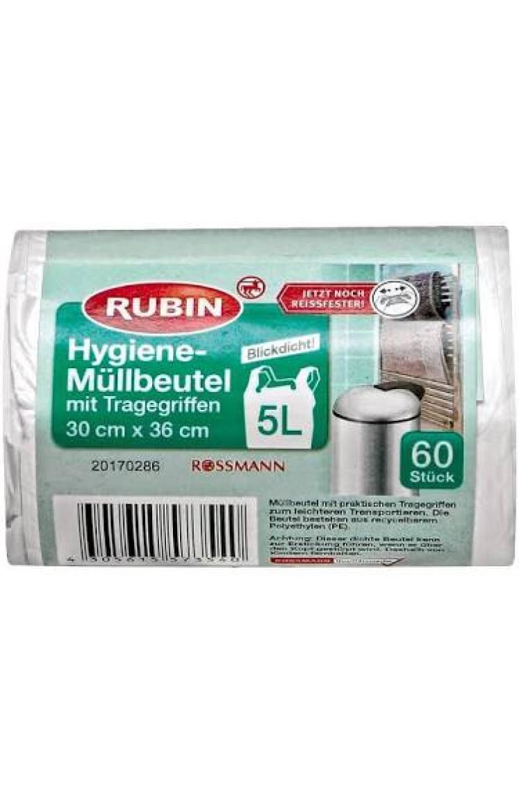 Rubin Çöp Torbası 5 lt Hijyenik 60'lı 30 x 40 cm