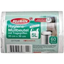 Rubin Çöp Torbası 5 lt Hijyenik 60'lı 30 x 40 cm