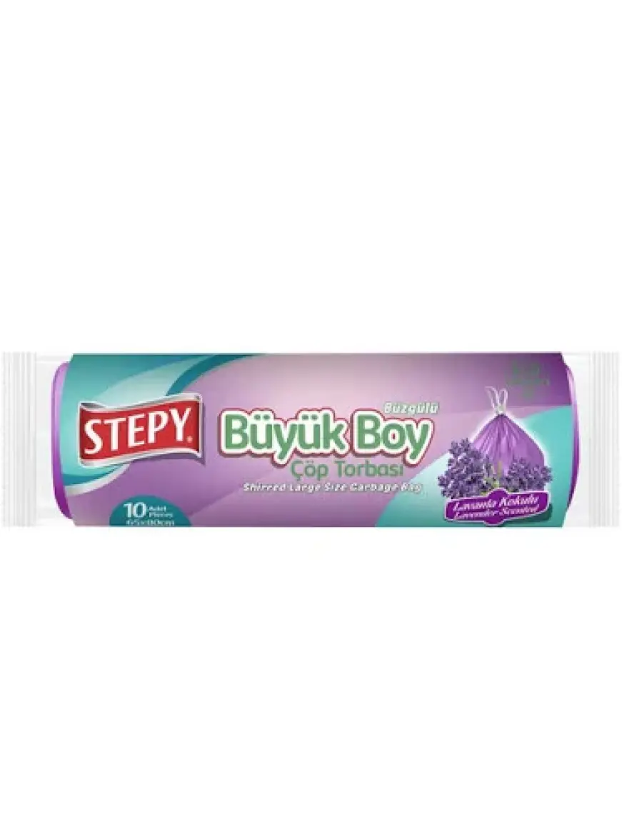 Stepy Büzgülü Büyük Boy Lavanta 1 Rulo 10'lu
