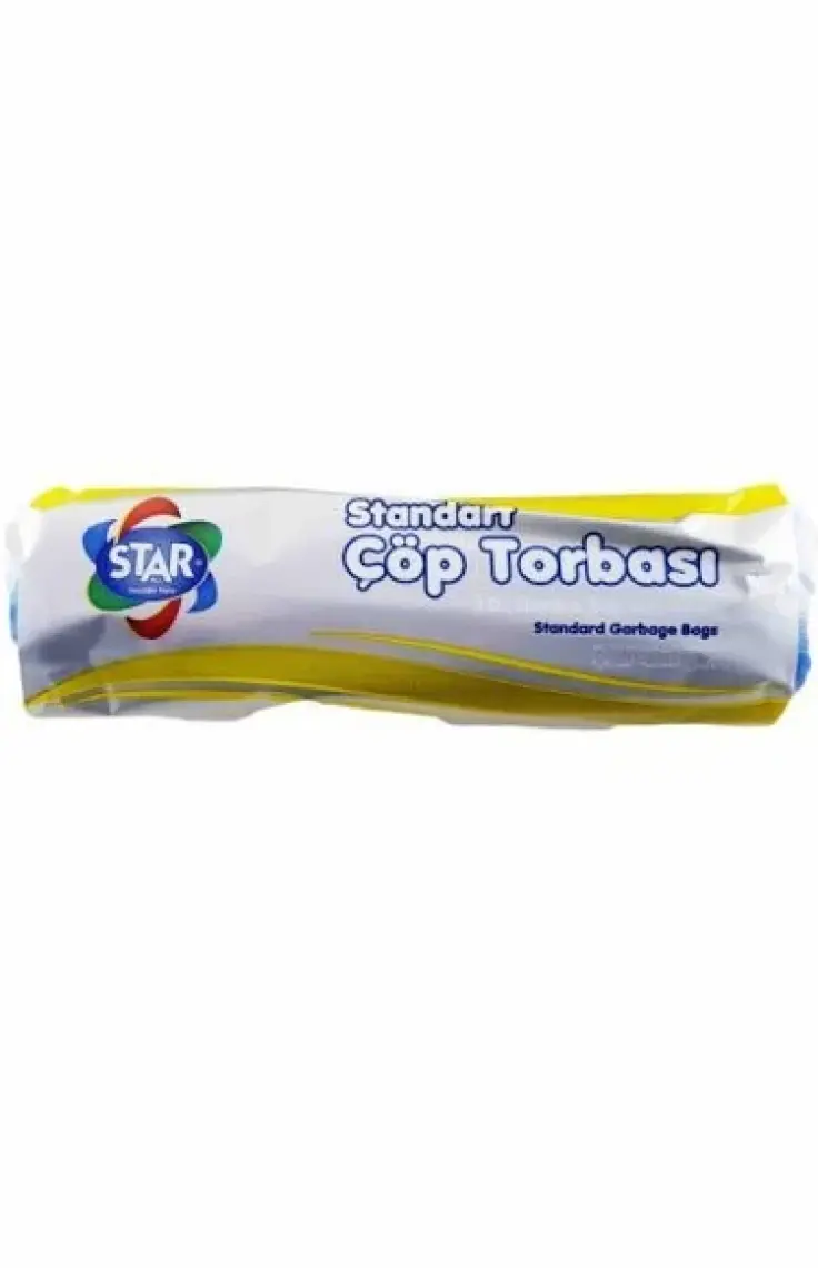 Starplus 80 x 110 cm Astarlı 3 Katlı Siyah Çöp Poşeti  Standart Jumbo Boy 20'li 1000 gr