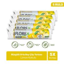 Florex Büzgülü Limon Kokulu Orta Boy Çöp Torbası