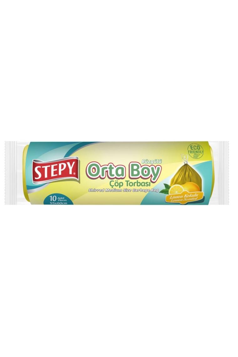 Büzgülü Orta Boy Çöp Torbası (LİMON)