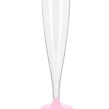 Kent 6 Lı Pembe Plastik Şerbet , Şampanya ve Şarap Için Bardak ( Kadeh )