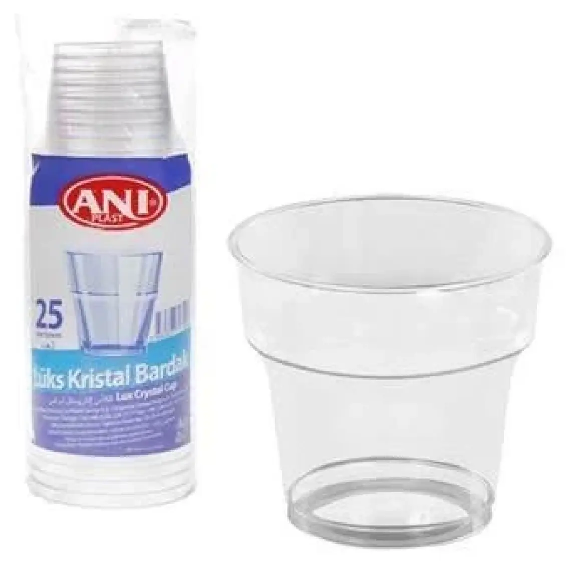 Anı KRİSTAL BARDAK 200 ML ŞEFFAF 25 ADET 1001 AMBALAJ