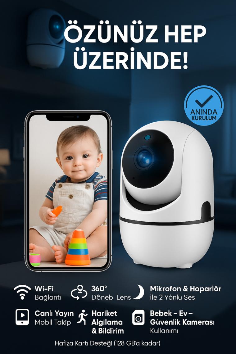 Venüs Shopping Ev Güvenlik Wifi Akıllı Kamera Bebek Telsiz Hareket Algılama Ile Izleme Ses Dinleme
