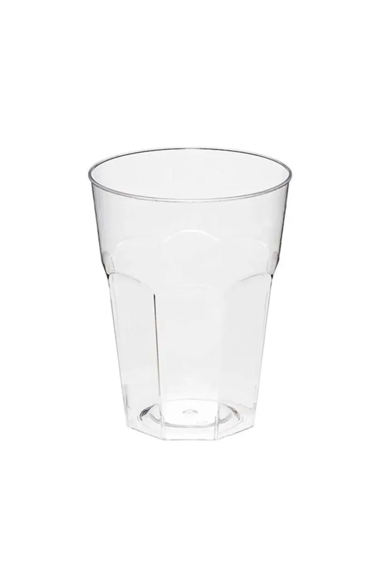 350 ml Sert Plastik Kristal Bardak 20'li