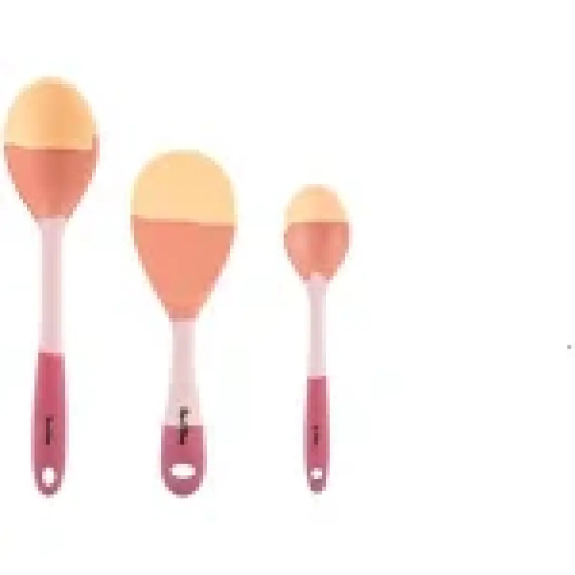 Tantitoni Pembe Renk Tonlu 3lü Silikon Kaşık Seti