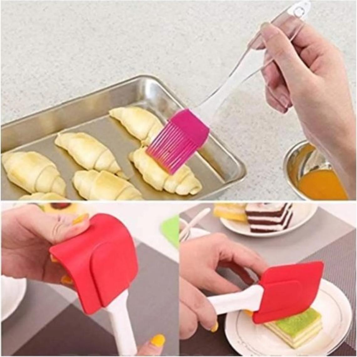 Toptan Bulurum 2 Li Set Silikon Pasta - Börek - Poğaça Yağ Fırçası ve Silikon Spatula Seti