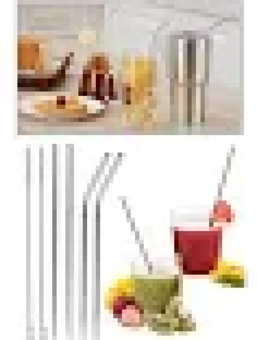 Sebat Home Balsa Group 2’li Paslanmaz Çelik Pipet + Temizleme Fırçası