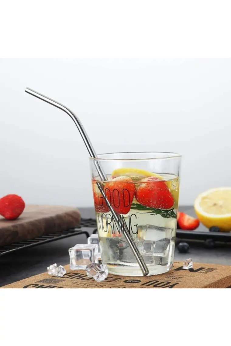 Sebat Home Balsa Group 2’li Paslanmaz Çelik Pipet + Temizleme Fırçası
