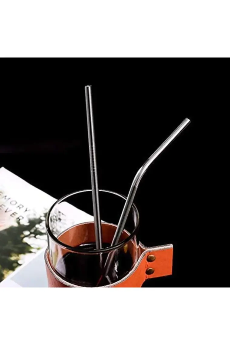 Sebat Home Balsa Group 2’li Paslanmaz Çelik Pipet + Temizleme Fırçası