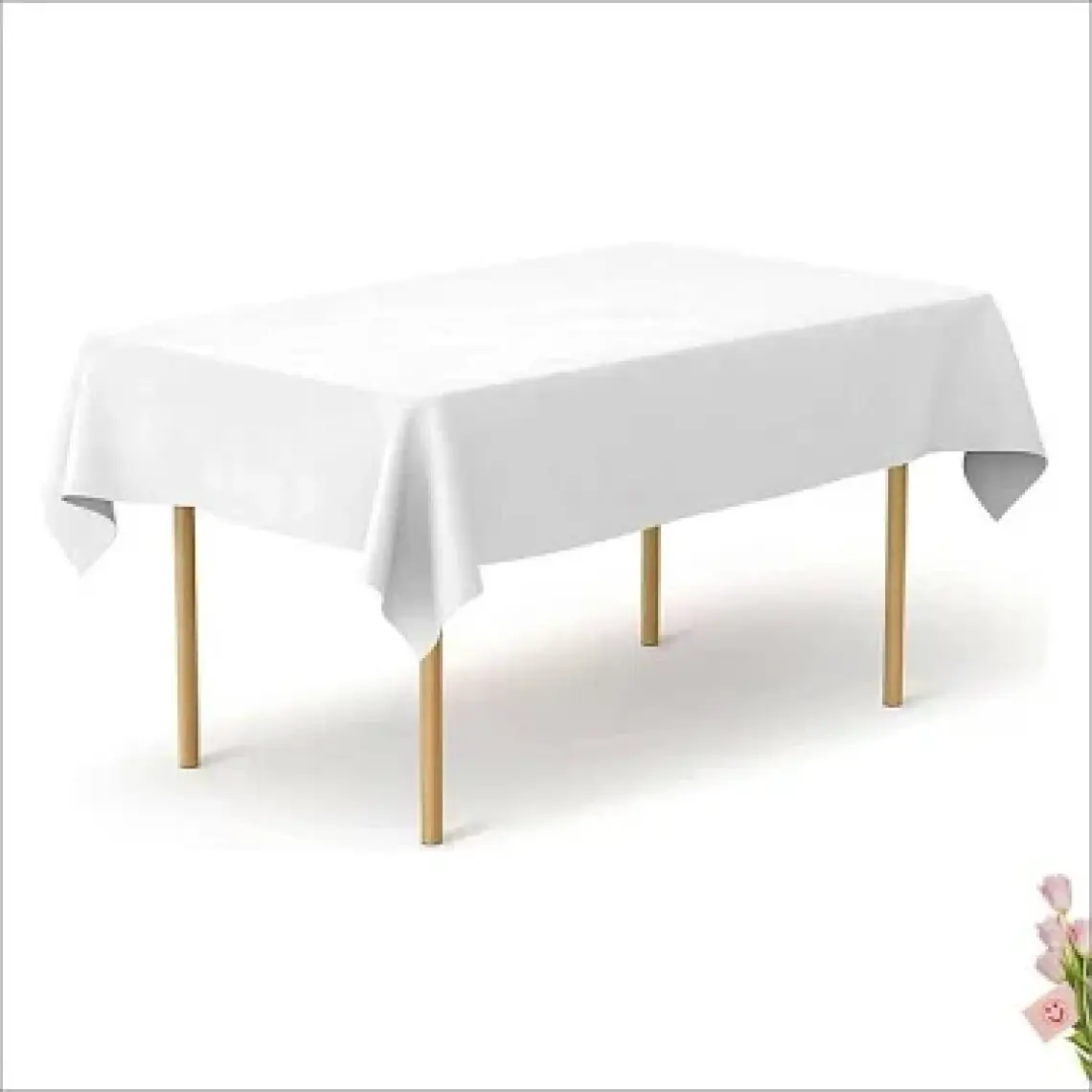 Kikajoy Beyaz Plastik Masa Örtüsü 137 x 270 cm