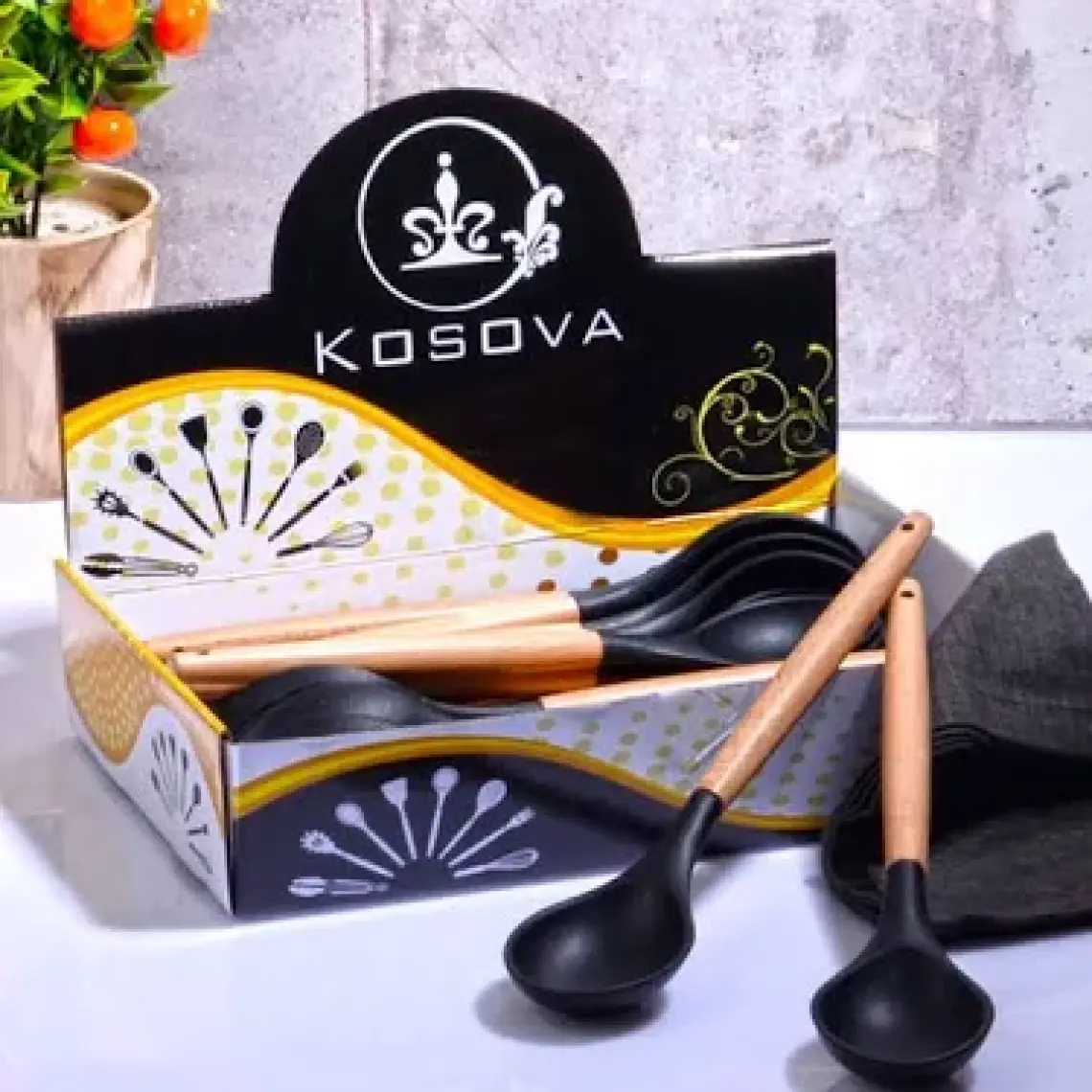 Kosova Bambu Silikon Kaşık Siyah SLK-205