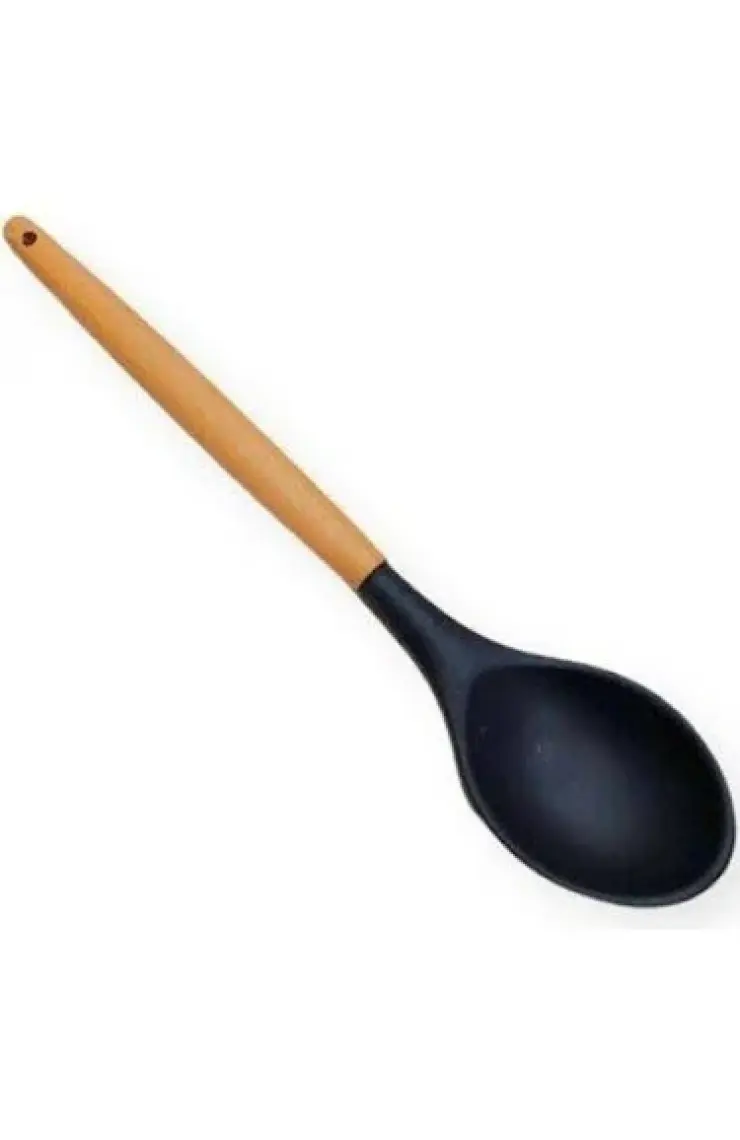 Kosova Bambu Silikon Kaşık Siyah SLK-205