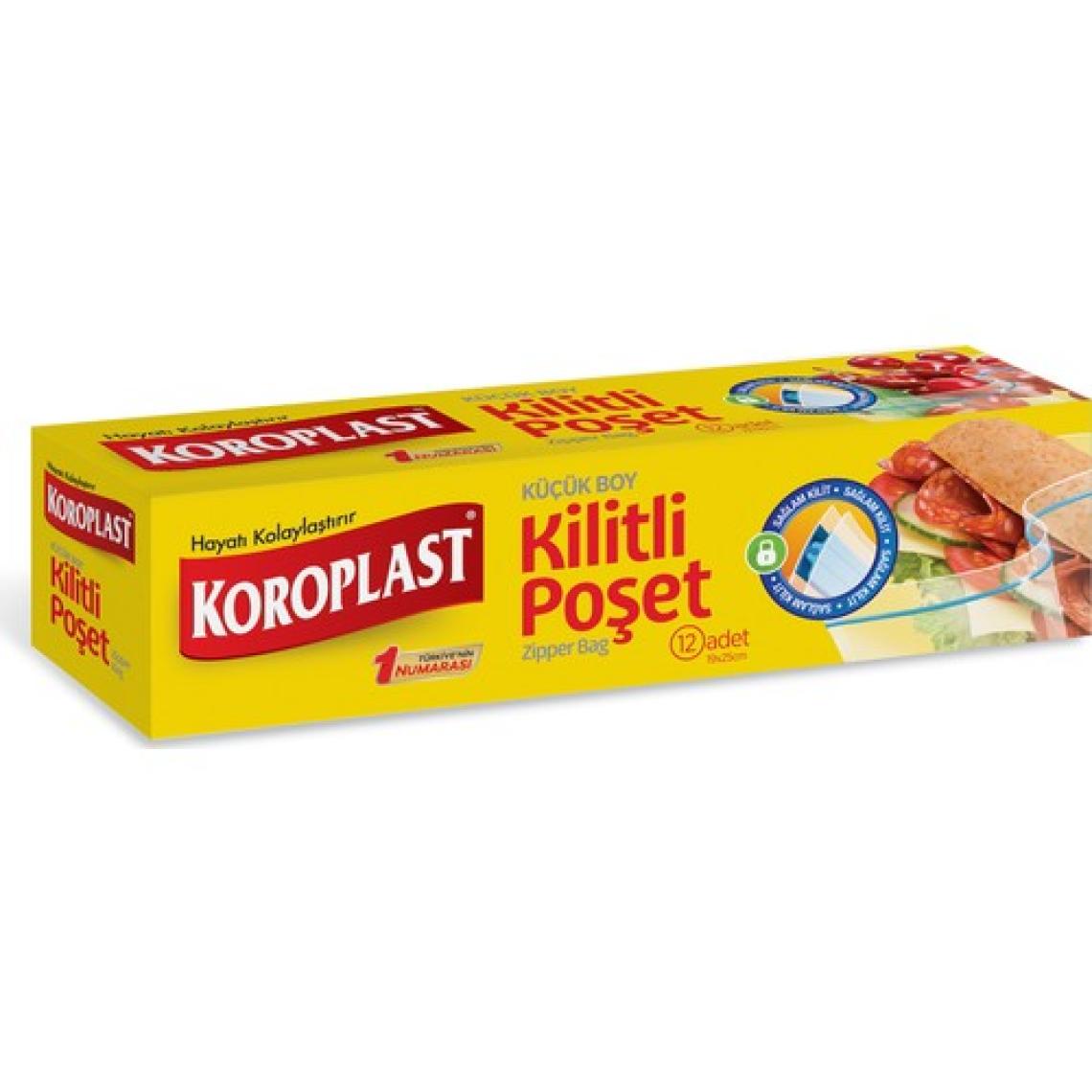 Koroplast Küçük Boy Kilitli Mutfak Torbası 12 Adet 19x25cm