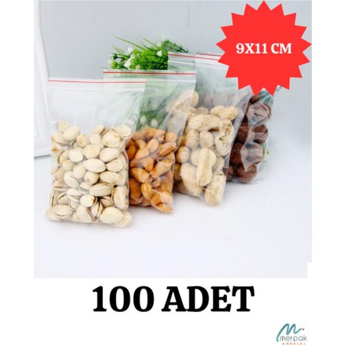 Merpak Ambalaj Kilitli Torba Şeffaf Kilitli Buzdolabı Poşeti Naylon Torba 100'lü (Tüm Ebatlar)