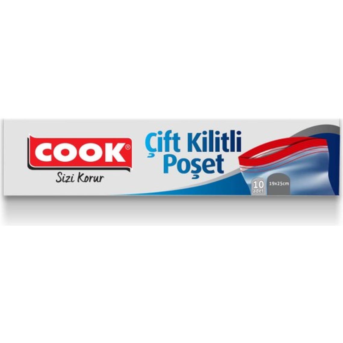 Cook Çift Kilitli Buzdolabı Poşeti 19x25 CM 10'lu
