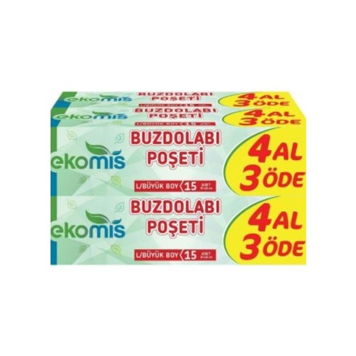 Ekomis Buzdolabı Poşeti Büyük Boy 30 x 45 cm x 4 Paket