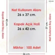 Carpcorn 26 cm x 42 cm Şeffaf Bantlı Jelatin - Yapışkanlı Poşet - 100'lü