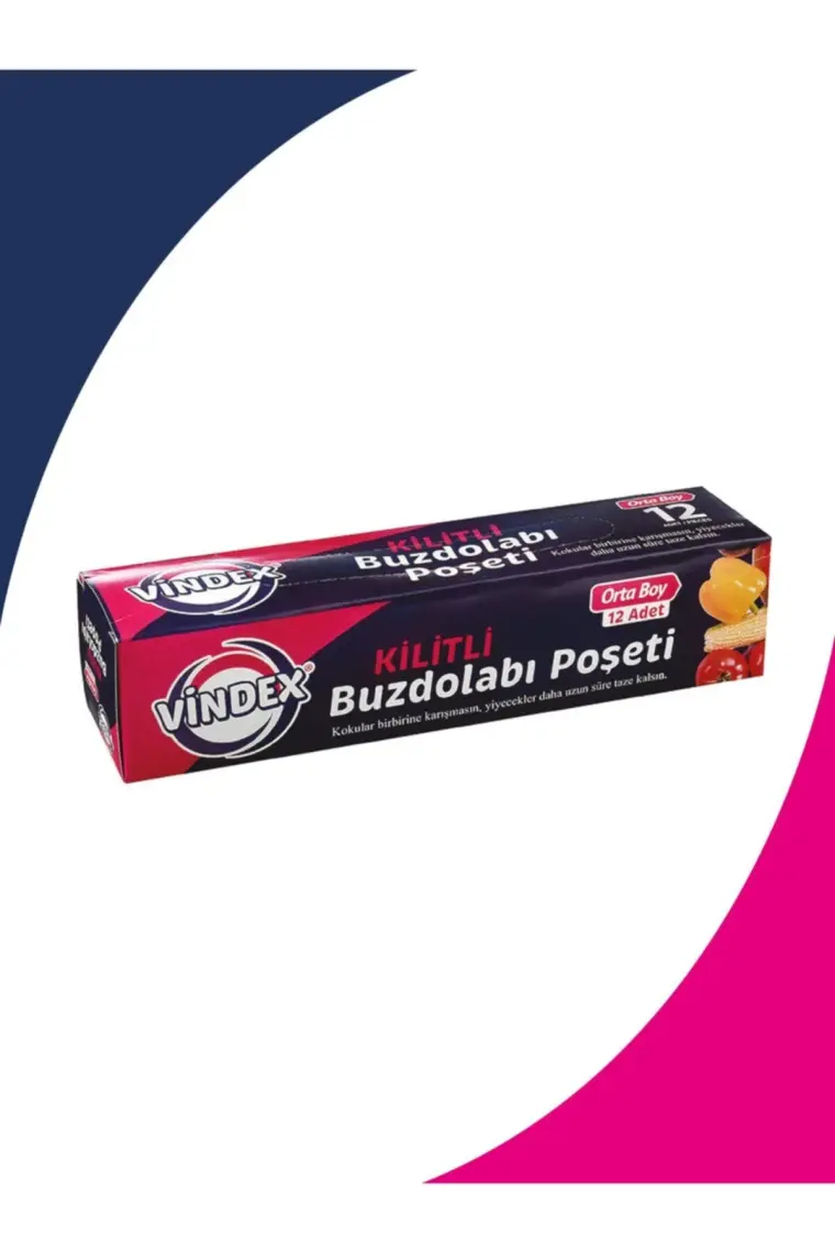 Vindex Kilitli Buzdolabı Poşeti Orta Boy