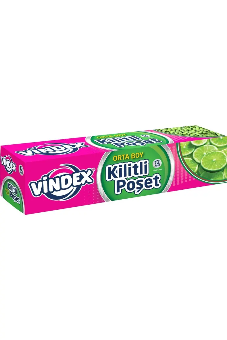 Vindex Kilitli Buzdolabı Poşeti Orta Boy