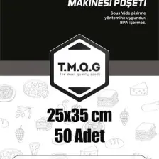 T.M.Q.G 50 Adet Tırtıklı Vakum Makinesi Poşeti