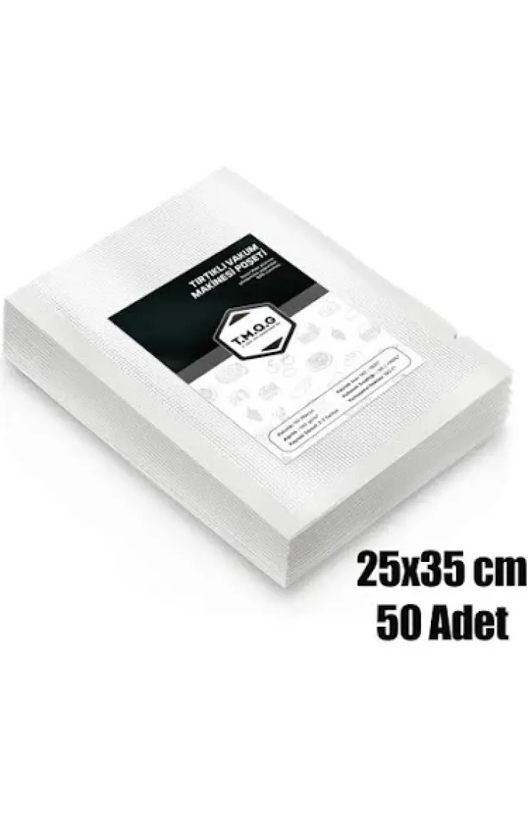 T.M.Q.G 50 Adet Tırtıklı Vakum Makinesi Poşeti