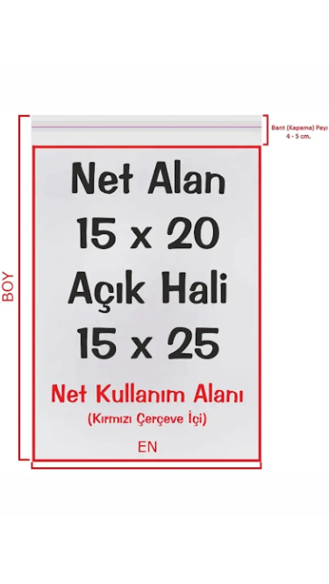 Carpcorn 15 x 21 x 3 cm Şeffaf Bantlı Jelatin - 100'lü CD Jelatini