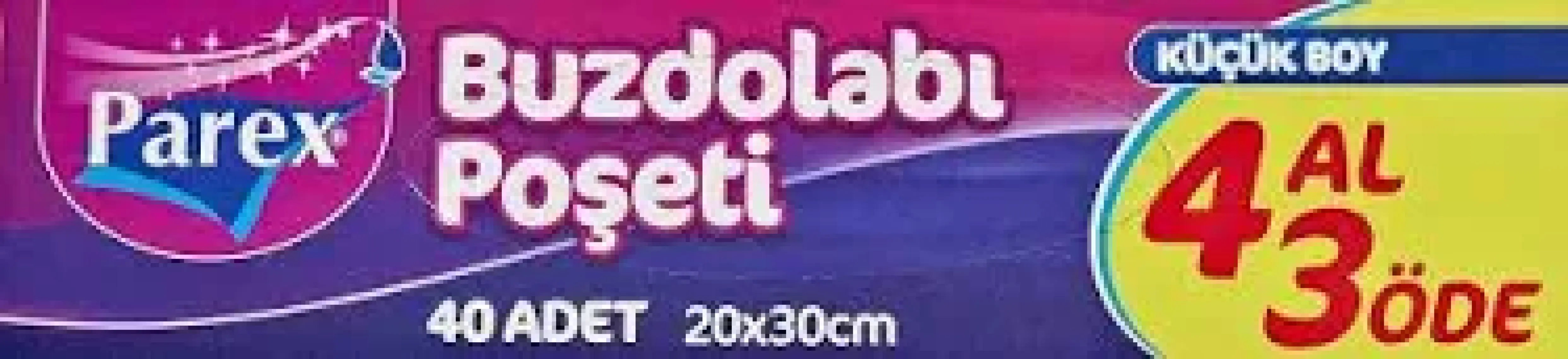 Parex Buzdolabı Poşeti Küçük Boy 4 Al 3 Öde