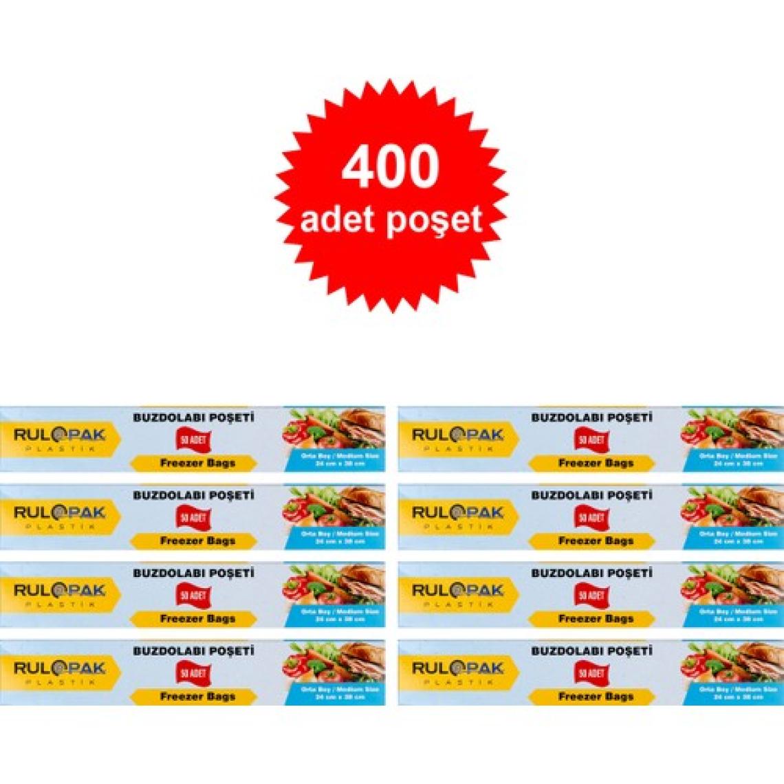 Rulopak Buzdolabı Poşeti 8'li 400 Adet