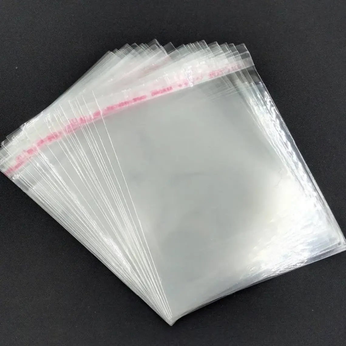 Carpcorn 23 x 30 + 5 Cm. Şeffaf Bantlı Jelatin - Yapışkanlı Poşet 100 Lü