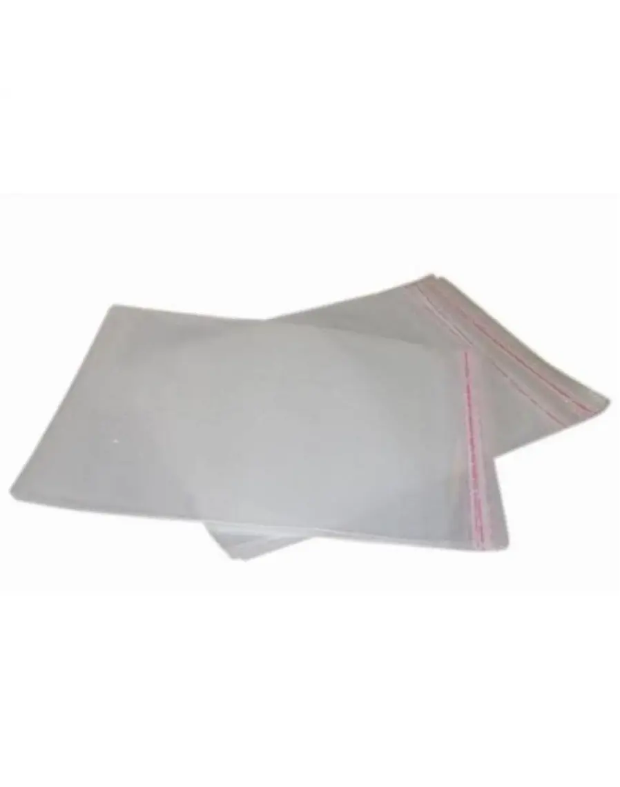 Carpcorn 23 x 30 + 5 Cm. Şeffaf Bantlı Jelatin - Yapışkanlı Poşet 100 Lü