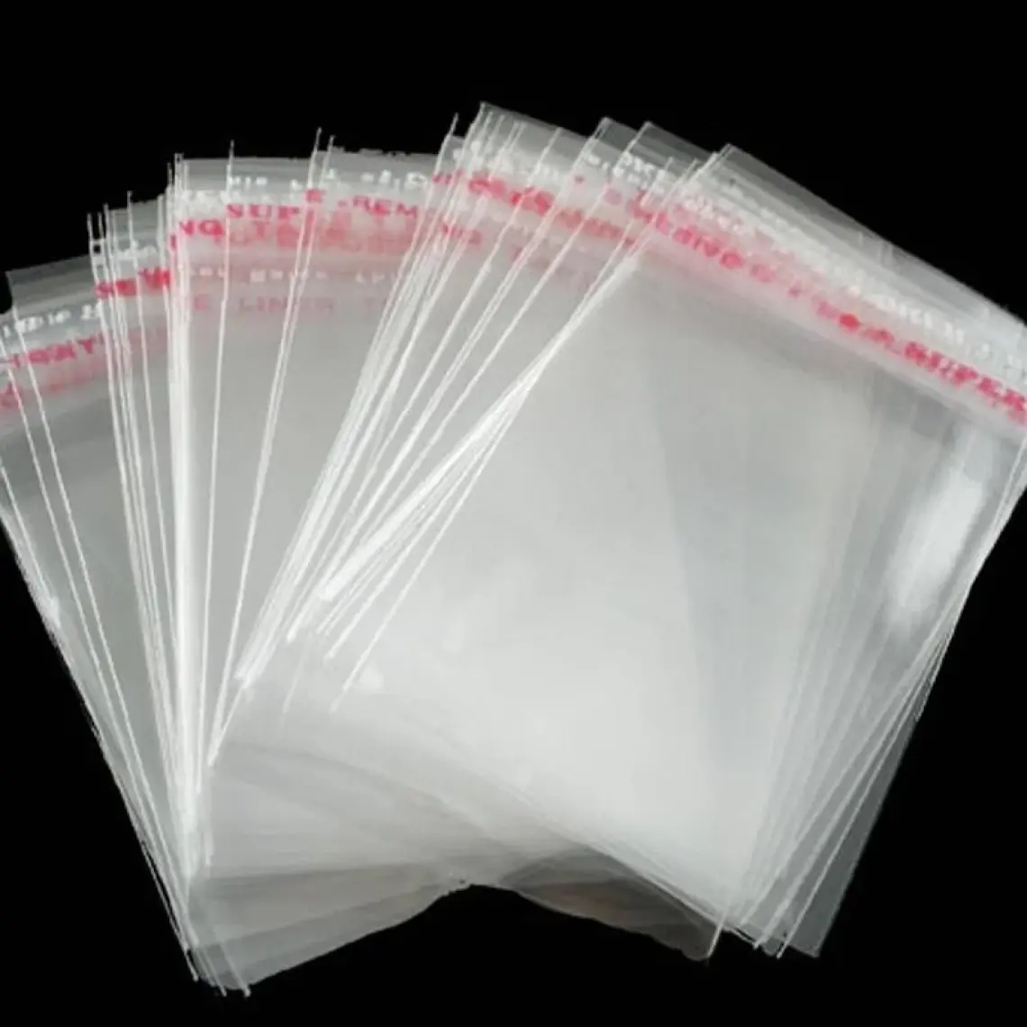 Carpcorn 23 x 30 + 5 Cm. Şeffaf Bantlı Jelatin - Yapışkanlı Poşet 100 Lü