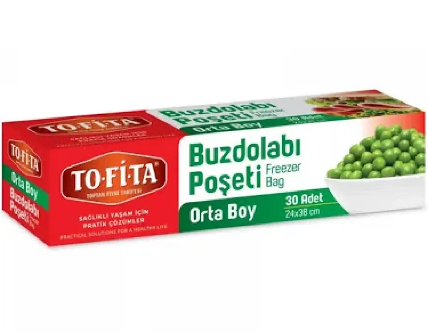 To-Fi-Ta Orta Boy Buzdolabi Poşeti 30'lu 24 x 38 cm