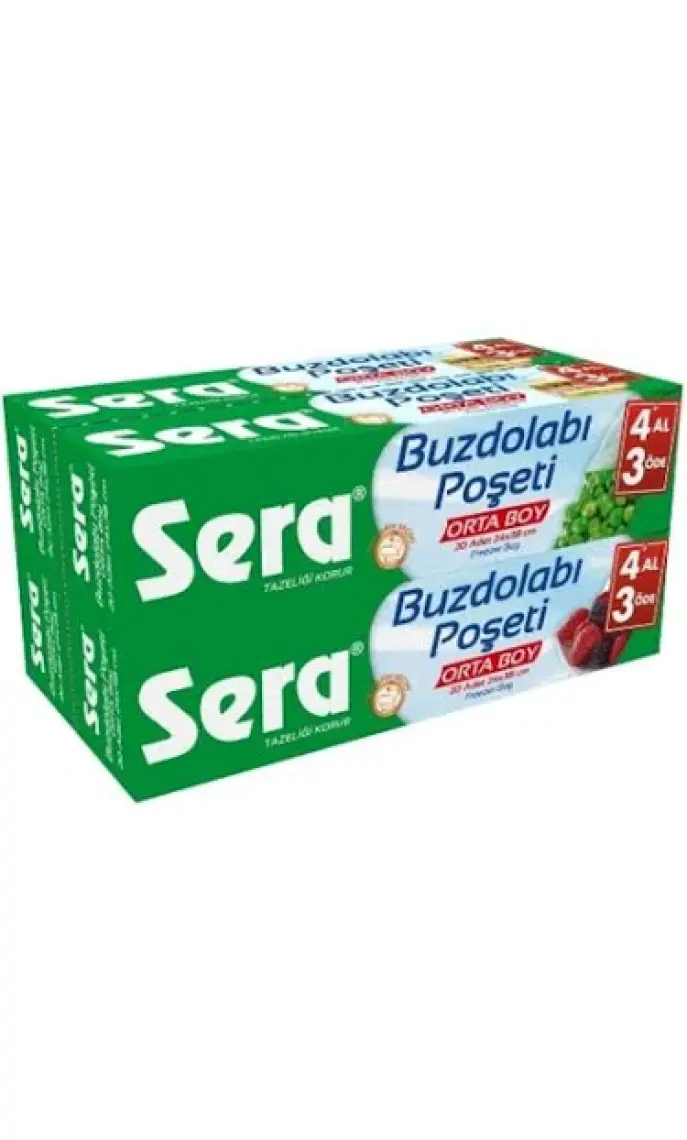 Sera Buzdolabı Poşeti 3+1 20'li Orta