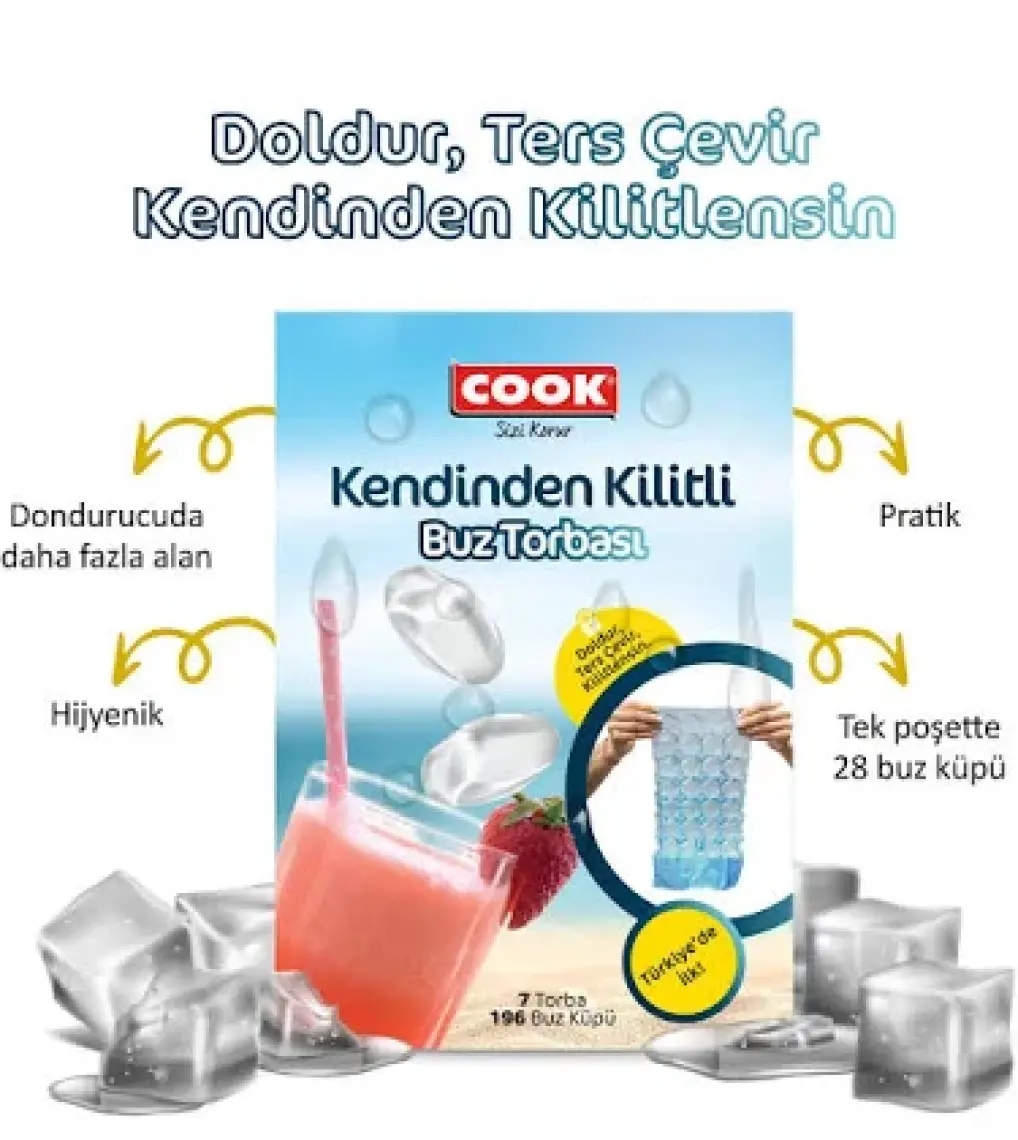 Cook Kendinden Kilitli Buz Torbası 7 Li