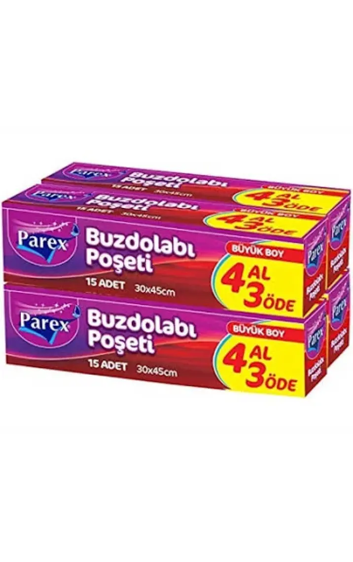 Parex Büyük Boy Buzdolabı Poşeti 4 Al 3 Öde