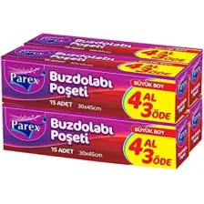 Parex Büyük Boy Buzdolabı Poşeti 4 Al 3 Öde