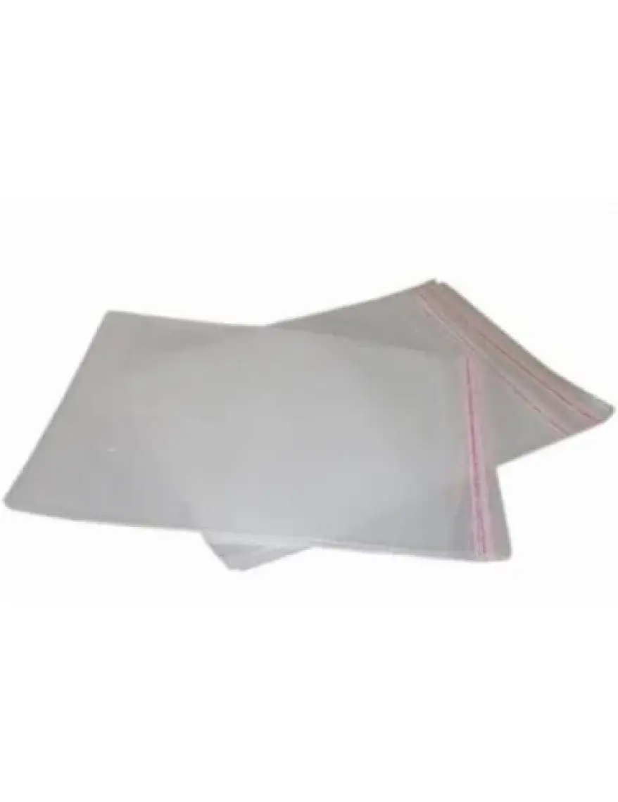 Carpcorn 40x45+5 cm.(40x50) 100 Adet Şeffaf Bantlı Yapışkanlı Jelatin Poşet
