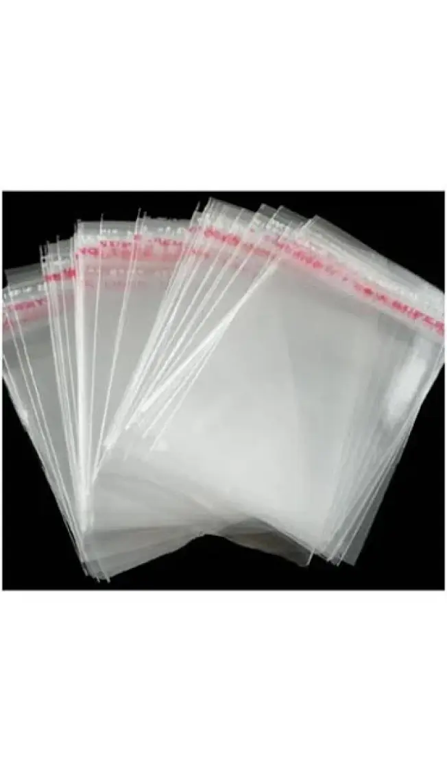 Carpcorn 40x45+5 cm.(40x50) 100 Adet Şeffaf Bantlı Yapışkanlı Jelatin Poşet
