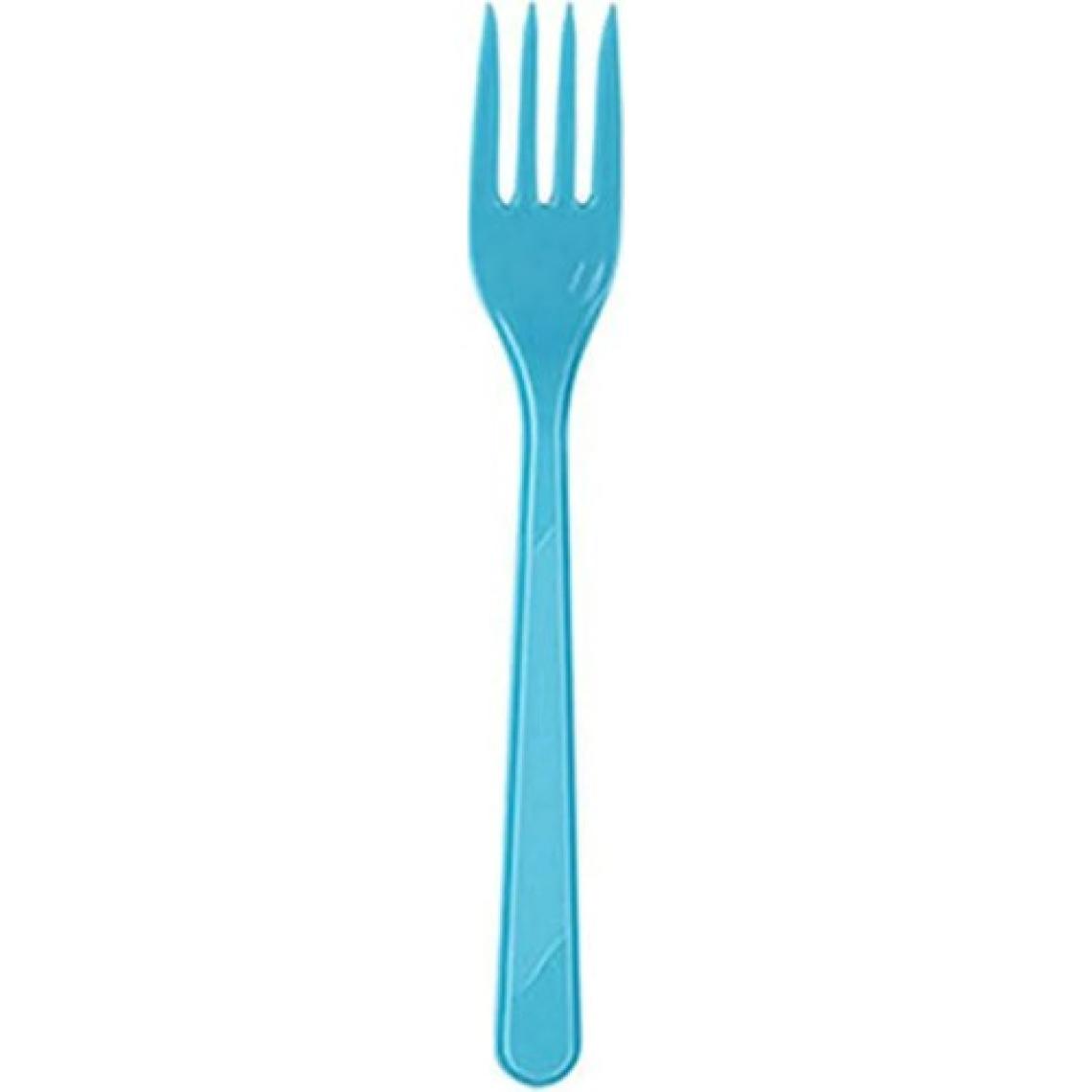 DropFokul Plastik Çatal Mavi Çatal 25 Adet Kullan At Çatal