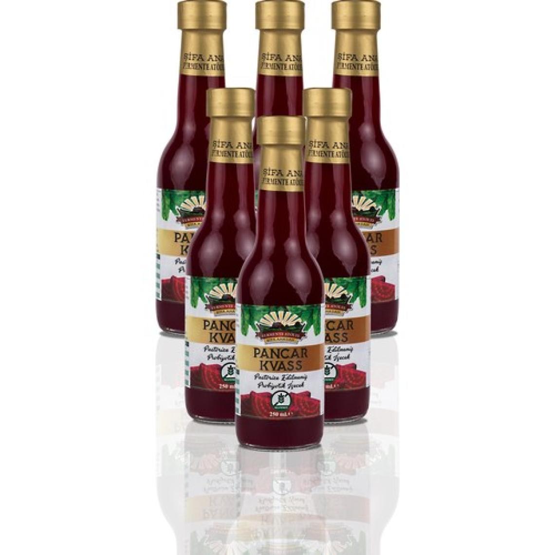 6 Adet Pancar Kvass (250ML.) Cam Şişede