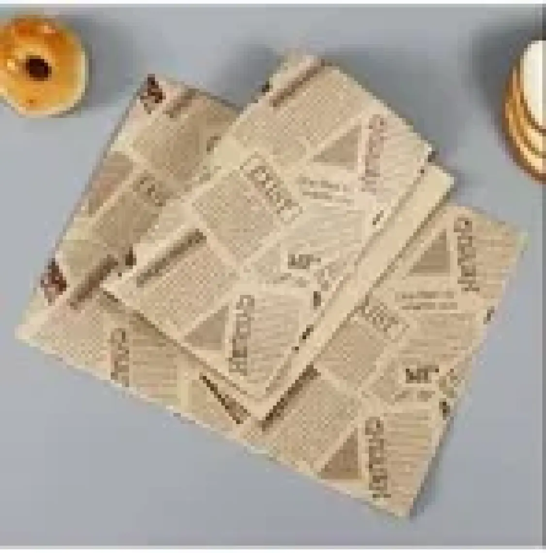 Estevia Vintage Gazete Desenli Sunum Kağıdı 50 Adet Yeni!!!