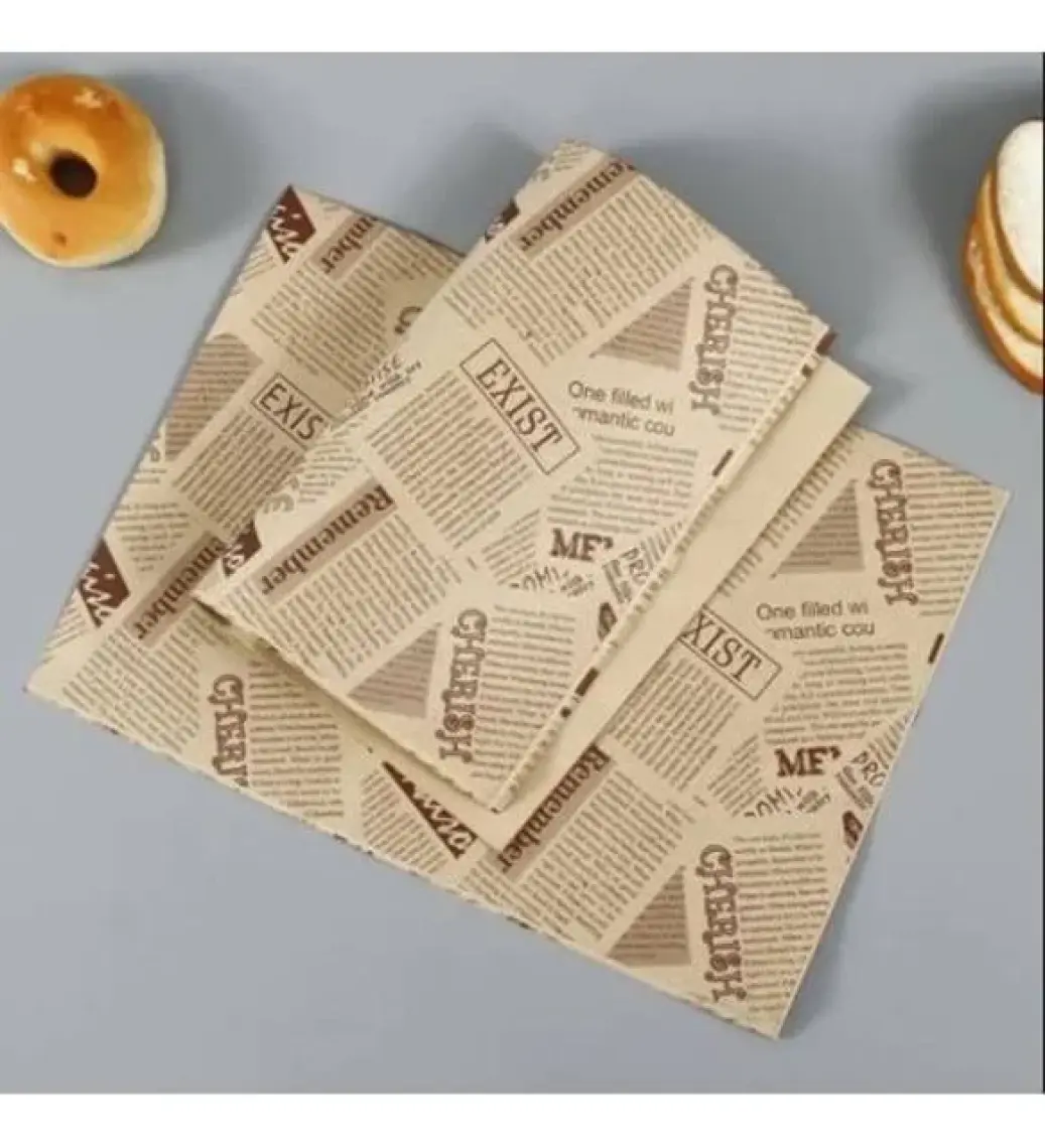 Estevia Vintage Gazete Desenli Sunum Kağıdı 50 Adet Yeni!!!