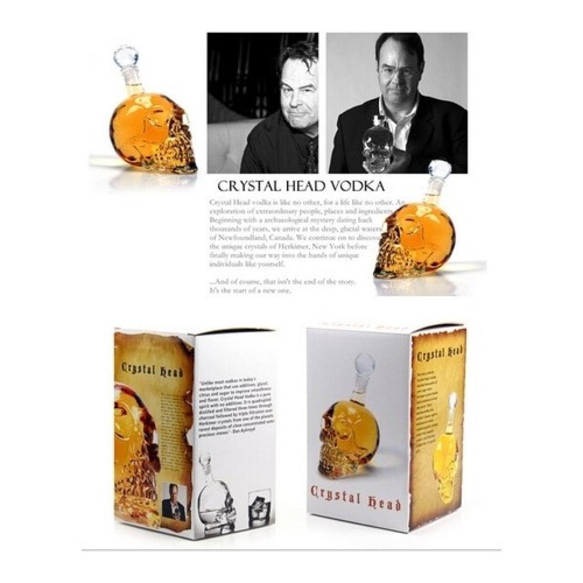 OSM 1000 ml Crystal Head Kuru Kafa Içki Şişesi