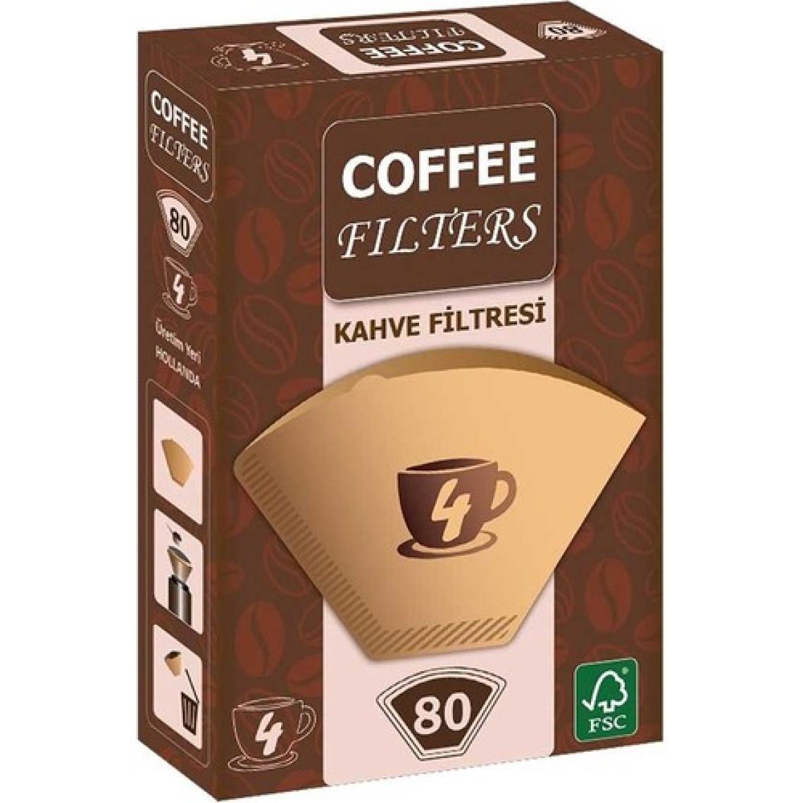 Coffee Filters No:4 Filtre Kahve Kağıdı 80'Li Paket