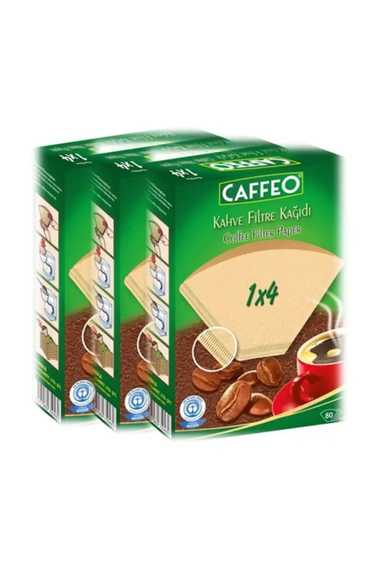 Caffeo Kahve Filtre Kağıdı 1x4 3 x 80'li