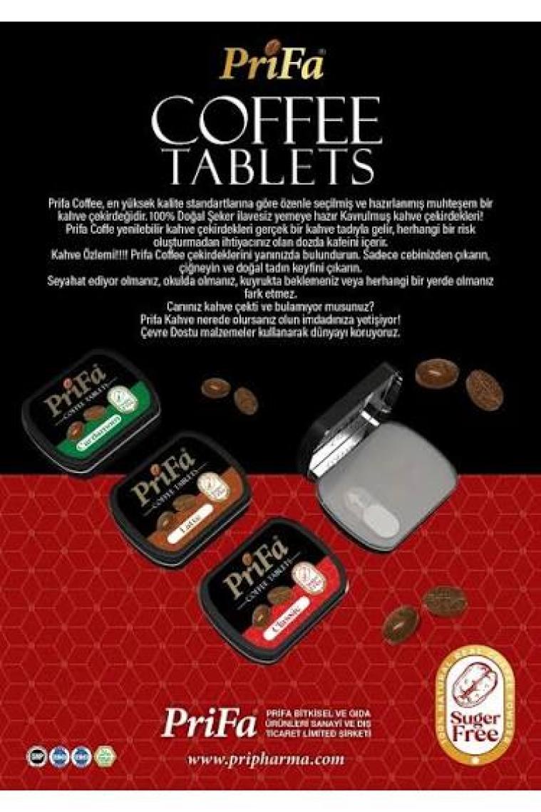 Prifa Coffee Latte Tablets, Şeker Ilavesiz Emilebilir Kahve Tablet
